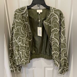 Entro Olive Embroidered Jacket